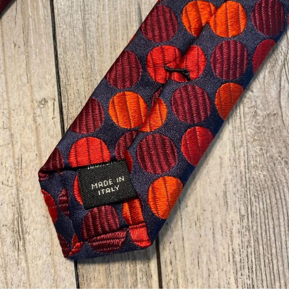 JOS. A. BANK Signature Collection Mens Big Polka Dots Tie Popping Color  Italy
